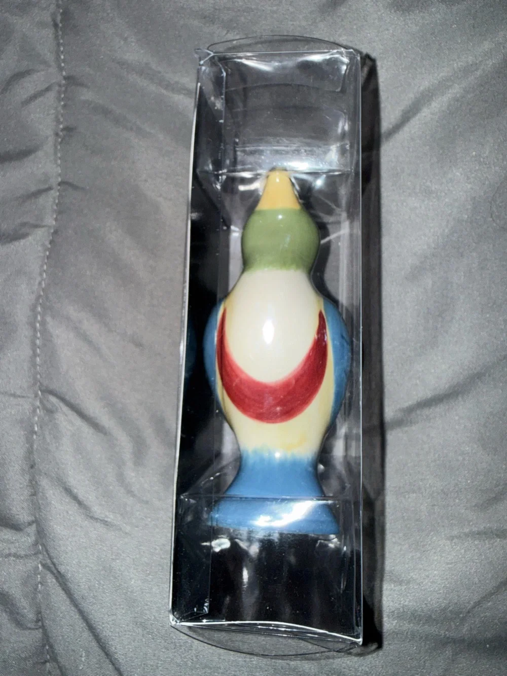 Pfaltzgraff Multicolor Ceramic Singing Bird Figurine - Blue, Green, Yellow